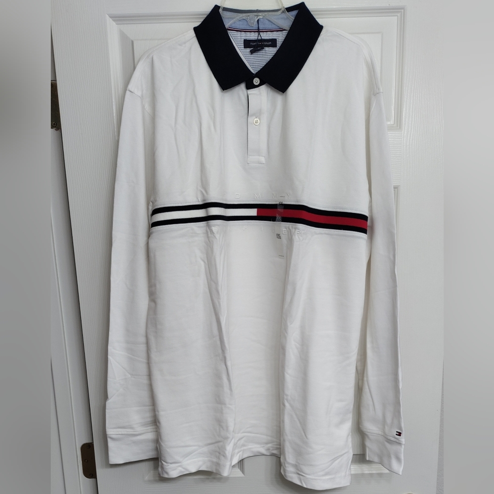 Tommy Hilfiger NWT Long Sleeve White Polo Shirt